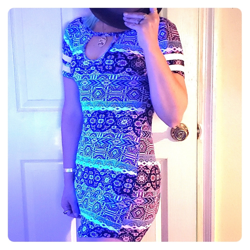 Multi-color mini dress